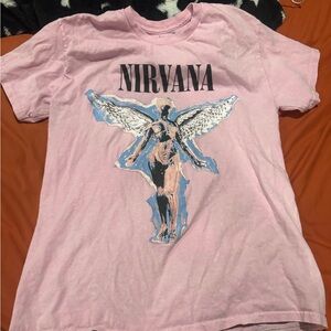 NIRVANA Pink Graphic Tee - Short Sleeve